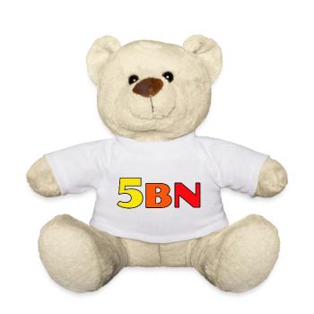 5BN Color Explosion Block Letters - Teddy Bear - white - Front