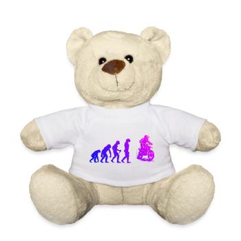 Motocross illustration for motocross - Teddy Bear - white - Front