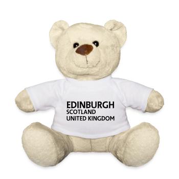 Edinburgh – Scotland Textdesign - Teddy Bear - white - Front