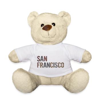 Typographie de San Francisco avec architecture urbaine - Nounours - blanc - Devant