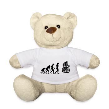 Motif vélo de route pour les vrais passionnés - Nounours - blanc - Devant