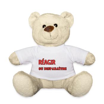 Reagieren oder verschwinden - Teddy - Weiß - Vorne