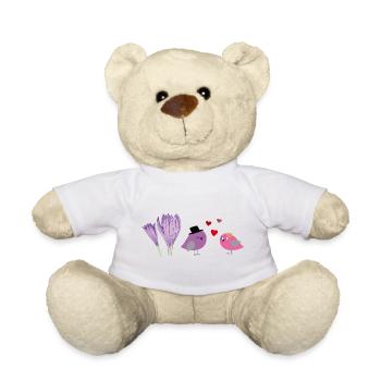 birds in love - Teddy Bear - white - Front