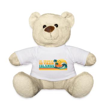St. Thomas Virgin Islands Spring Break Cruise Trip - Teddy Bear - white - Front