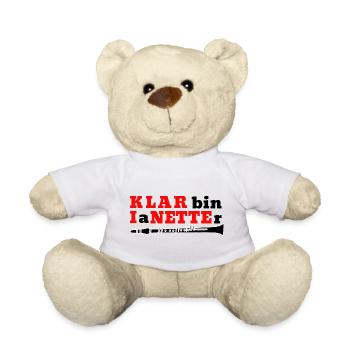 Clarinette - Klar bin I a Netter - Clarinettiste - Nounours - blanc - Devant