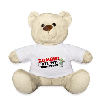 Zombies Ate My Homework – Hausaufgaben Horror - Teddy - Weiß - Vorne