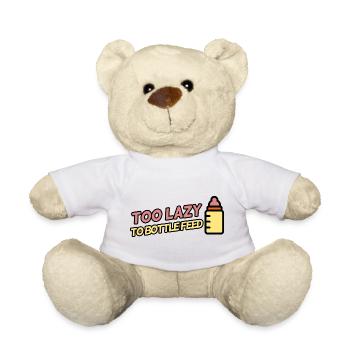 Zu faul zum Flaschenfüttern - Teddy - Weiß - Vorne