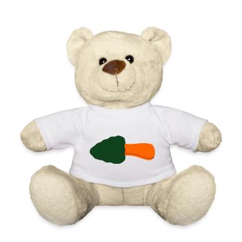 Fresh porcini mushroom forest nature - Teddy Bear - white - Front