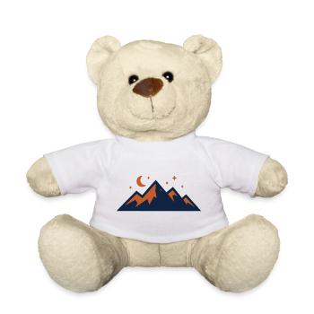 Mystic Mountains Moon Stars - Teddy Bear - white - Front