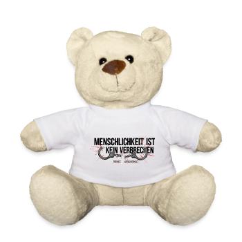 Menschlichkeit Ist Kein Verbrechen Spruch - Teddy - Weiß - Vorne