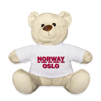 Norwegen, Oslo Retro-Typografie - Teddy - Weiß - Vorne