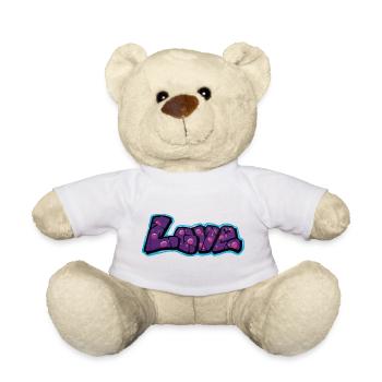 Love Graffiti Bubbelbuchstaben - Nounours - blanc - Devant