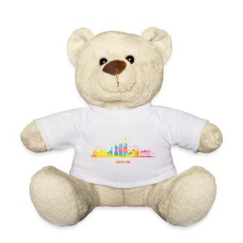 Skyline Bunt Berliner Stadtbild Berlin - Teddy - Weiß - Vorne