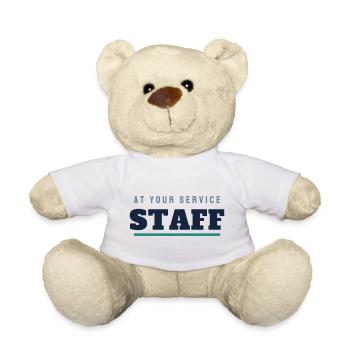 Lettrage du Staff College - Équipe du personnel - Nounours - blanc - Devant