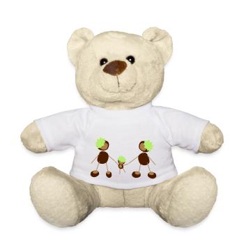 Kastanien - Familie - Teddy - Weiß - Vorne