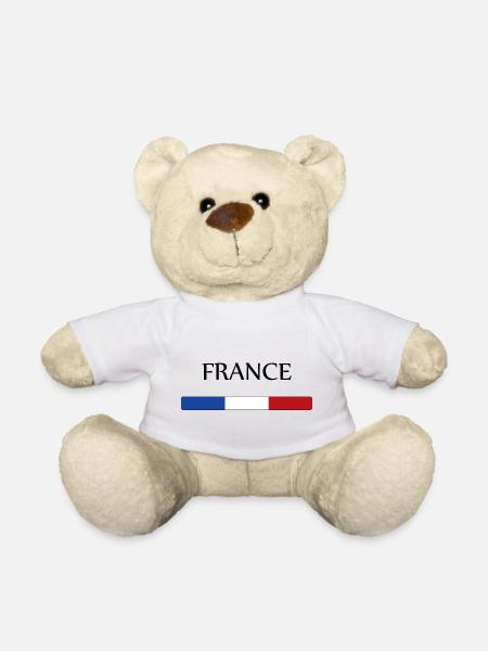 france - Teddy Bear - white