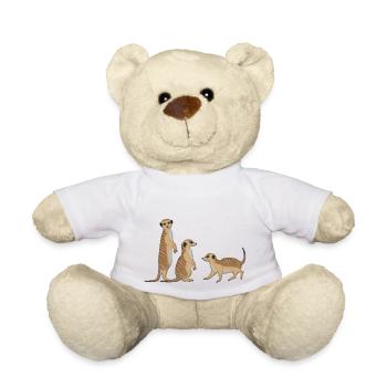 Three meerkats - Teddy Bear - white - Front