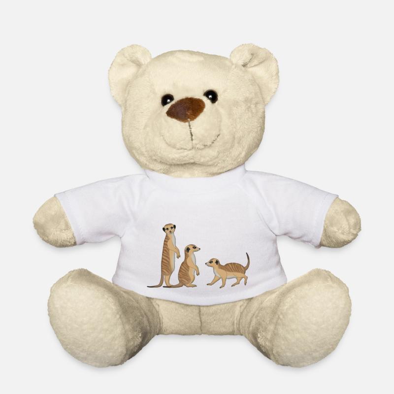 Erdmännchen drei - Teddy - Weiß
