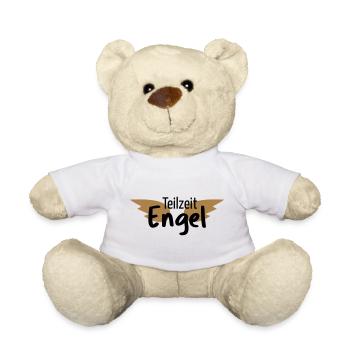 Engel Teilzeitengel Flügel Held Heldin Geschenk - Teddy - Weiß - Vorne