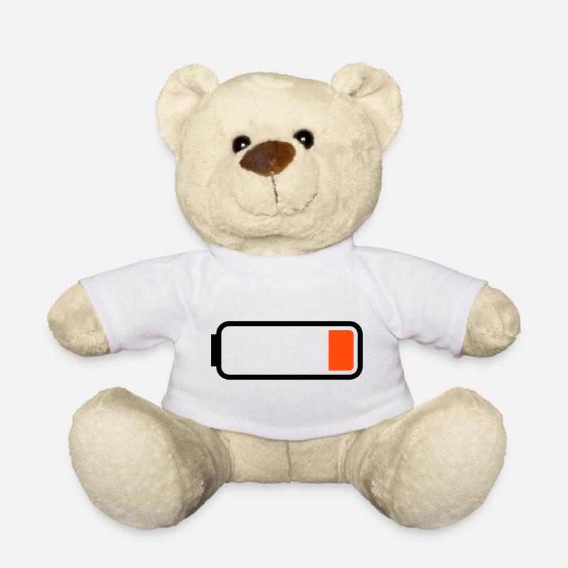 Batterie leer - Teddy - Weiß