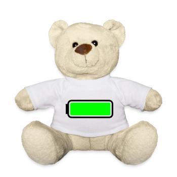 Battery full - Teddy Bear - white - Front