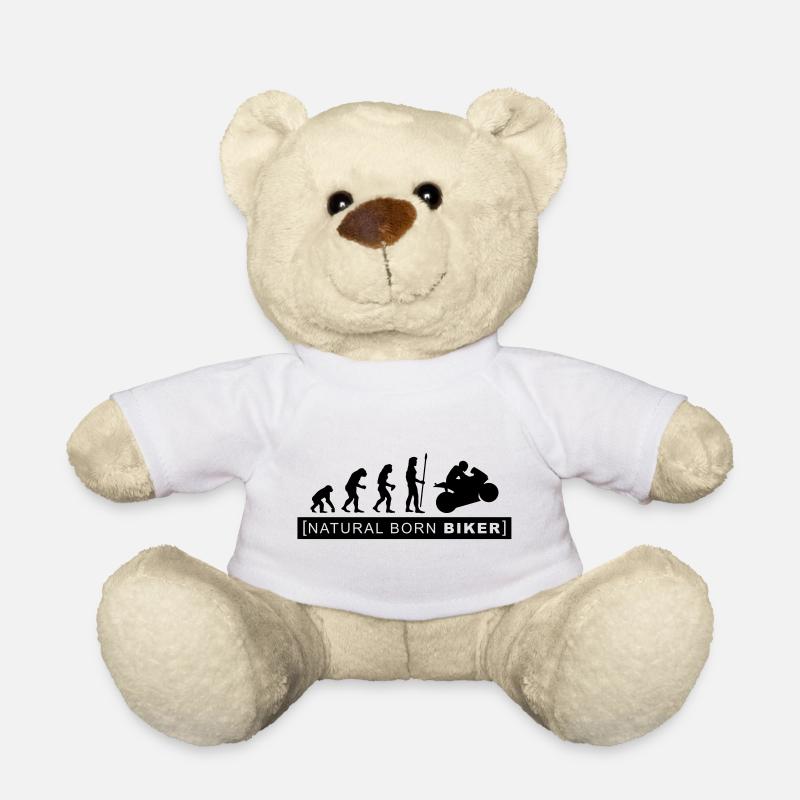 natural born biker - Teddy Bear - white