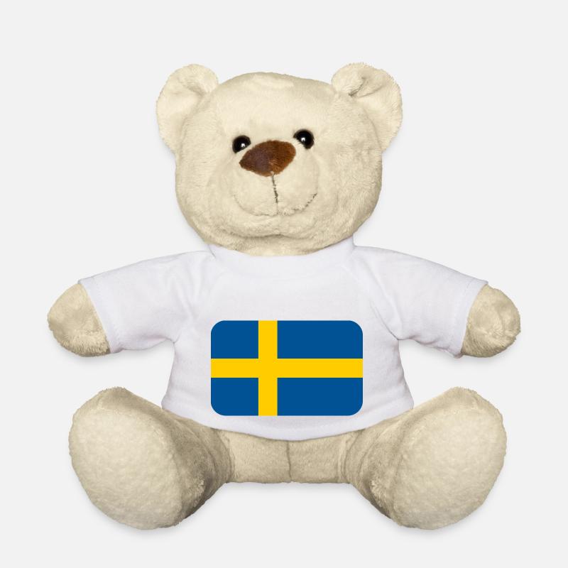 SWEDEN FLAG round corner 400 dpi - Nounours - blanc