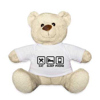 Eat Sleep Phone - Teddy - Weiß - Vorne