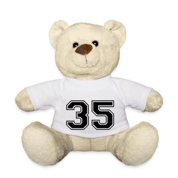 35 - Teddy Bear - white - Front