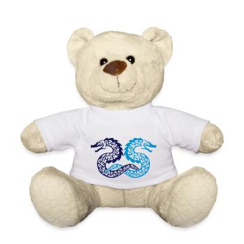 Twin Dragon tribal - Nounours - blanc - Devant