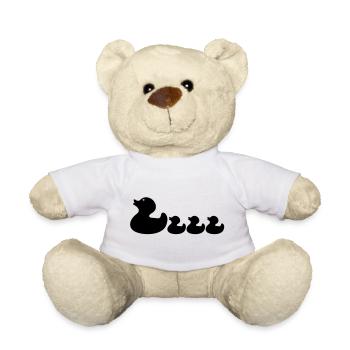 Mutter Ente & Entlein – Lustiges Entenmotiv - Teddy - Weiß - Vorne