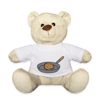 pan fried potato potato eat delicious cook k - Teddy Bear - white - Front