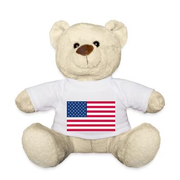 Stars and Stripes - Teddy Bear - white - Front