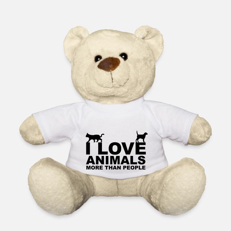 I Love Animals - Teddy Bear - white