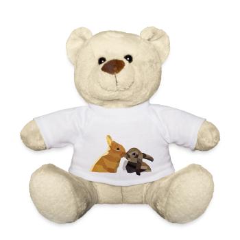 Lapins de pâques lapins polygone lapins cadeau amour - Nounours - blanc - Devant