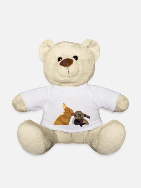 Osterhasen Polygon Hasen Kaninchen Geschenk Liebe - Teddy - Weiß