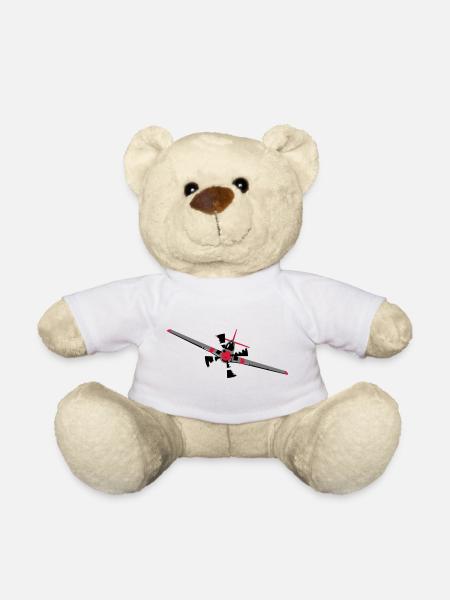 Flugzeug - Teddy - Weiß