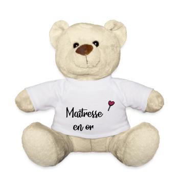 Maitresse en or - Nounours - blanc - Devant