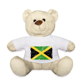 Jamaica - Reggae - Vintage Look - Nounours - blanc - Devant