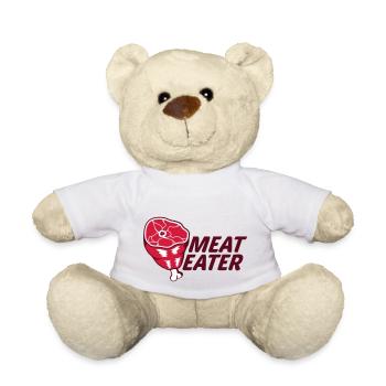 meat eater meat haxe eisbein thighs eat gri - Teddy Bear - white - Front
