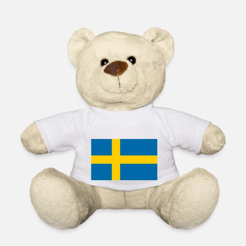Flagge Schwedens 🇸🇪 - Teddy - Weiß