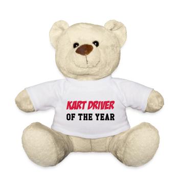 Go-Kart / Karting / Kart / Fahrer - Teddy - Weiß - Vorne