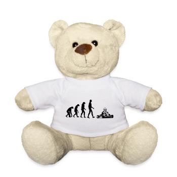 Go-Kart / Karting / Kart / Fahrer - Teddy - Weiß - Vorne