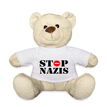Stop Nazis - Teddy - Weiß - Vorne