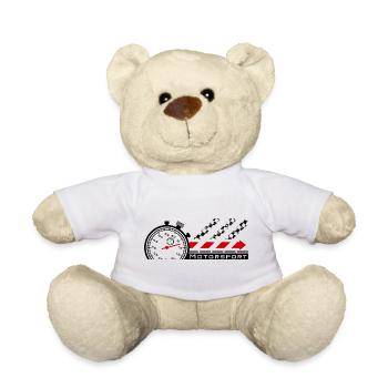Chronomètre de sport automobile - Nounours - blanc - Devant