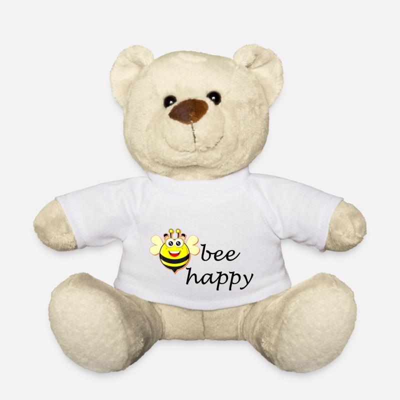 bee happy - Teddy - Weiß
