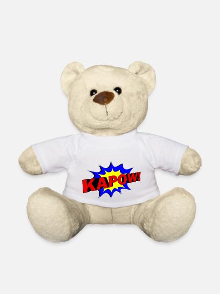 Slogan KAPOW! - Teddy - Weiß