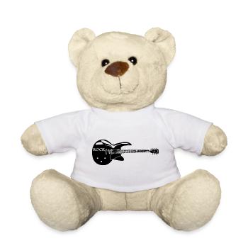 Tee shirt rock - Nounours - blanc - Devant