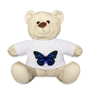 Bleu papillon - Nounours - blanc - Devant