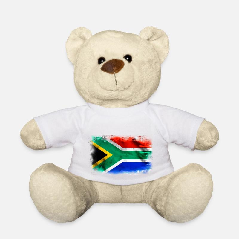 Südafrika Flagge - Teddy - Weiß
